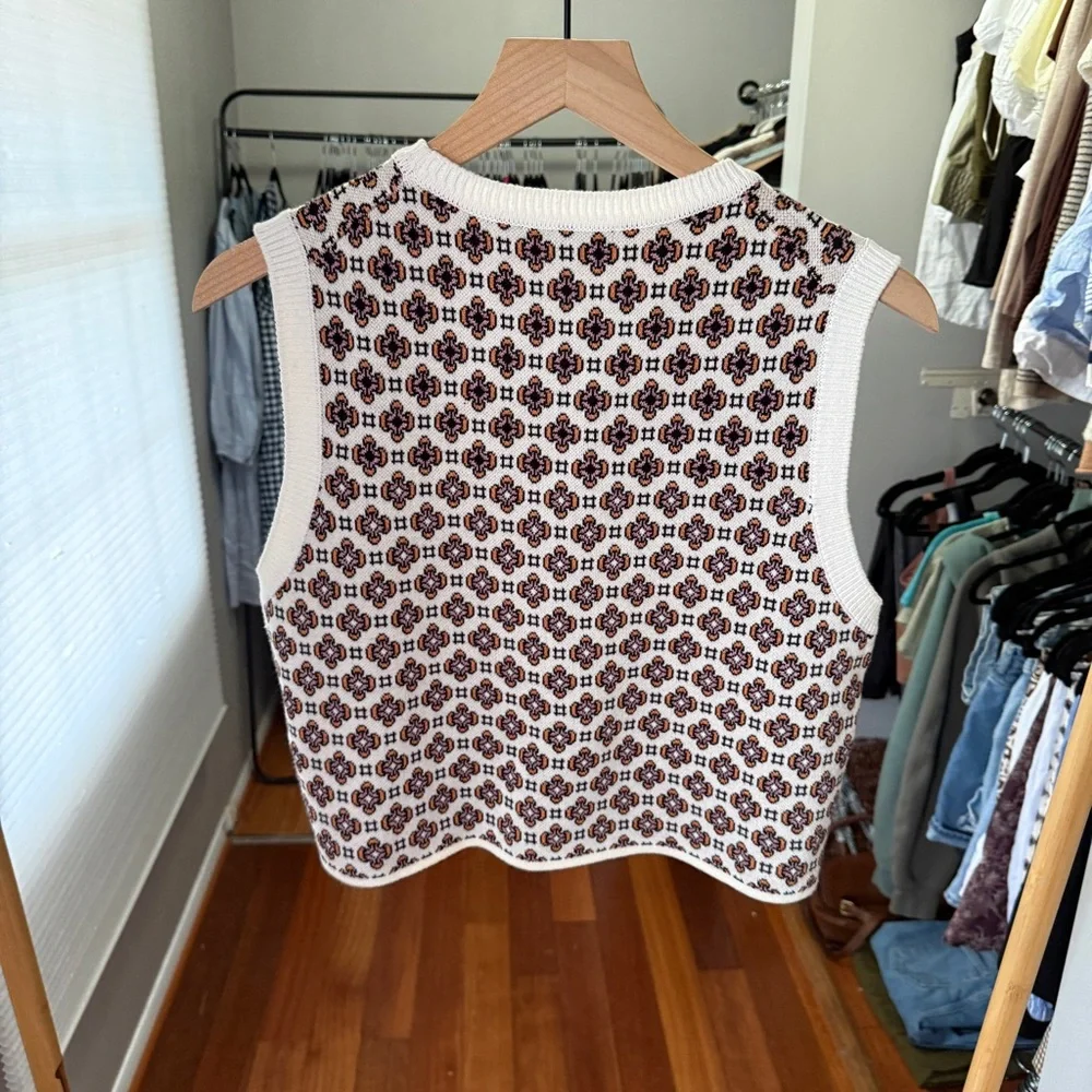 Maje jacquard sleeveless jumper - Picture 4 of 6
